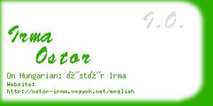 irma ostor business card